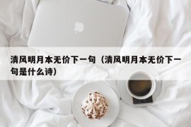 清风明月本无价下一句（清风明月本无价下一句是什么诗）