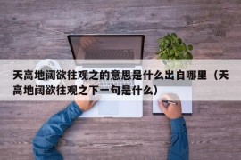 天高地阔欲往观之的意思是什么出自哪里（天高地阔欲往观之下一句是什么）