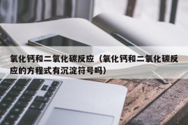 氧化钙和二氧化碳反应（氧化钙和二氧化碳反应的方程式有沉淀符号吗）