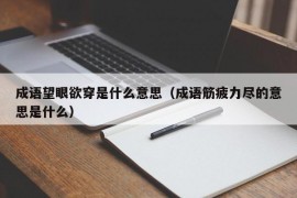 成语望眼欲穿是什么意思（成语筋疲力尽的意思是什么）