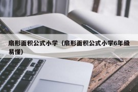 扇形面积公式小学（扇形面积公式小学6年级易懂）