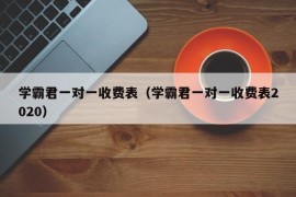 学霸君一对一收费表（学霸君一对一收费表2020）