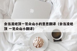 会当凌绝顶一览众山小的意思翻译（会当凌绝顶 一览众山小翻译）