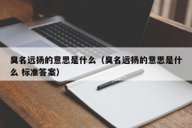 臭名远扬的意思是什么（臭名远扬的意思是什么 标准答案）