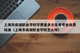 上海市南湖职业学校学费是多少及各专业收费标准（上海市南湖职业学校怎么样）