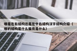 哪是左右结构还是左中右结构汉字结构介绍（哪的结构是什么偏旁是什么）