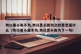 勿以善小而不为,勿以恶小而为之的意思是什么（勿以善小而不为,勿以恶小而为下一句）