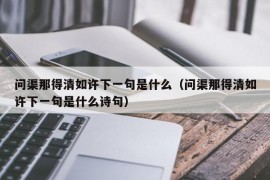 问渠那得清如许下一句是什么（问渠那得清如许下一句是什么诗句）