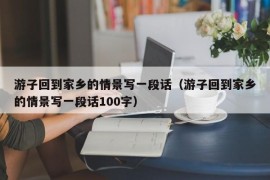 游子回到家乡的情景写一段话（游子回到家乡的情景写一段话100字）