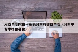 河南中专院校一览表河南有哪些中专（河南中专学校排名榜）