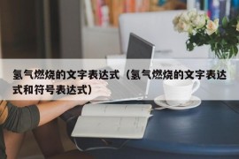 氢气燃烧的文字表达式（氢气燃烧的文字表达式和符号表达式）