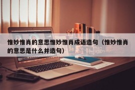 惟妙惟肖的意思惟妙惟肖成语造句（惟妙惟肖的意思是什么并造句）