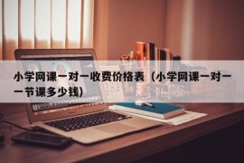 小学网课一对一收费价格表（小学网课一对一一节课多少钱）