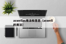 aswellas用法和意思（aswell的用法）