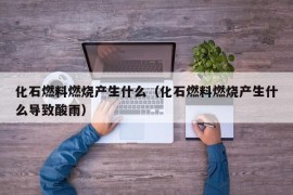 化石燃料燃烧产生什么（化石燃料燃烧产生什么导致酸雨）