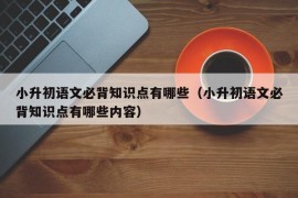 小升初语文必背知识点有哪些（小升初语文必背知识点有哪些内容）