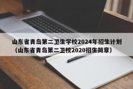 山东省青岛第二卫生学校2024年招生计划（山东省青岛第二卫校2020招生简章）